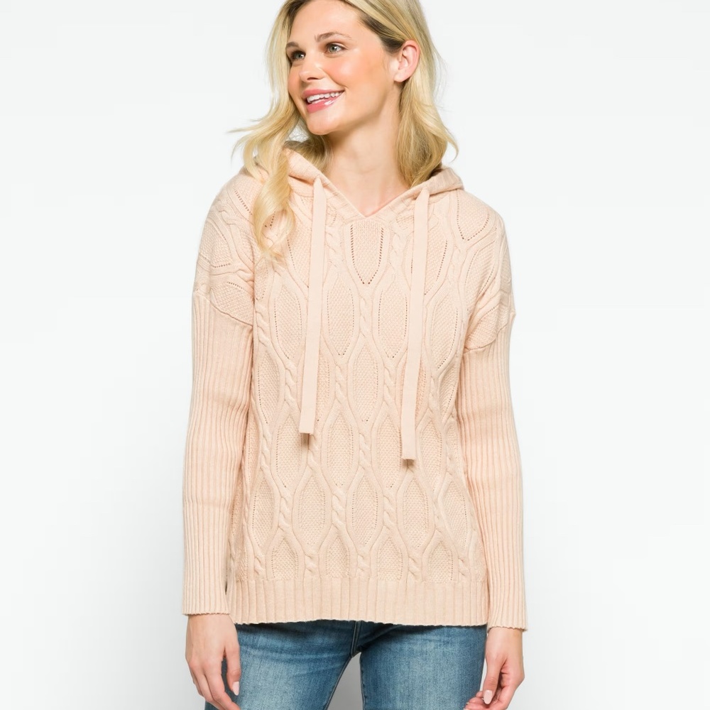 Jaziah Cable Hooded Sweater